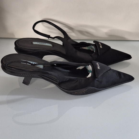 Prada nylon sling back shoe - Picture 2 of 9